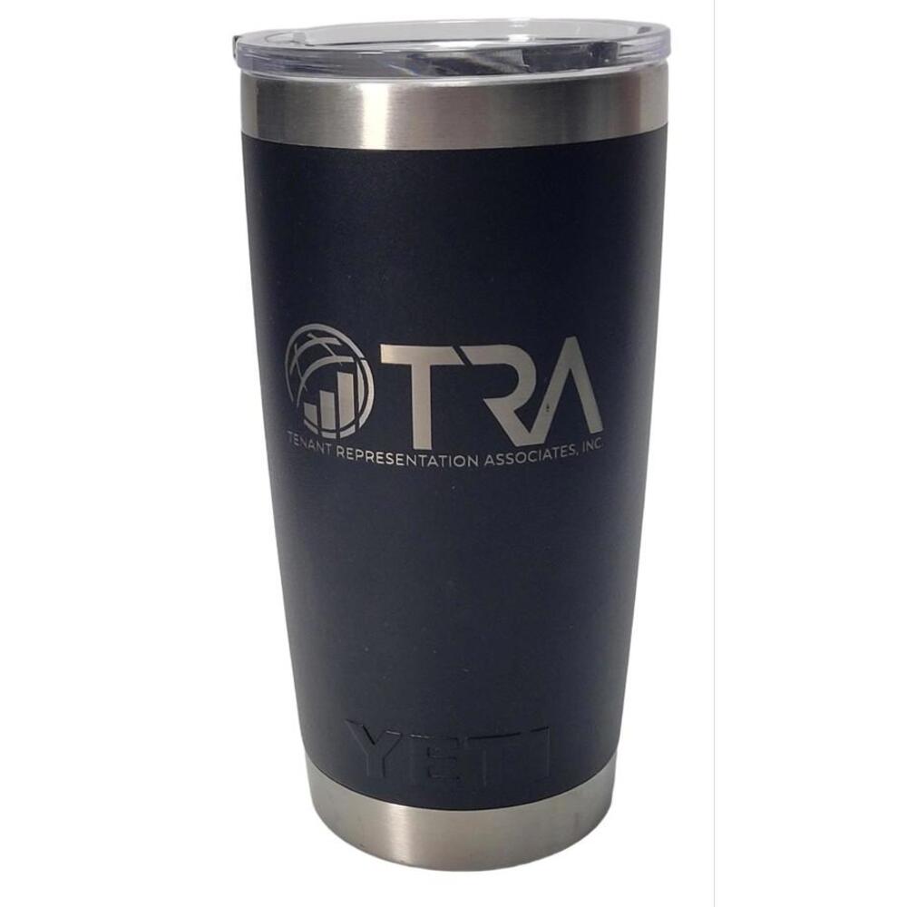 YETI Rambler 20oz Tumbler with MagSlider Lid • BLACK • Corporate Logo